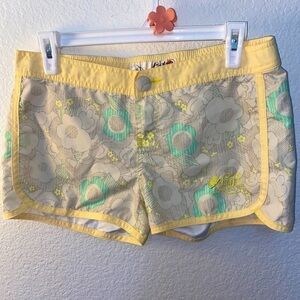 LOST Pastel Floral Swim Shorts Woman Size 5